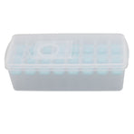 Ice Cube Tray Safe Healthy Easy Release Stackable 24 Cubes Multipurpose Ice Maker Mold with Lid for Popsicles Puddings Blue
