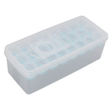 Ice Cube Tray Safe Healthy Easy Release Stackable 24 Cubes Multipurpose Ice Maker Mold with Lid for Popsicles Puddings Blue - Low Angle