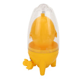 Egg Scrambler Manual Puller Portable Egg Yolk White Mixer with Silicone Pad for Golden Egg Making Yellow - Front View