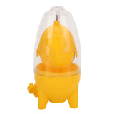 Egg Scrambler Manual Puller Portable Egg Yolk White Mixer with Silicone Pad for Golden Egg Making Yellow - 45-Degree Angle