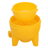 Egg Scrambler Manual Puller Portable Egg Yolk White Mixer with Silicone Pad for Golden Egg Making Yellow