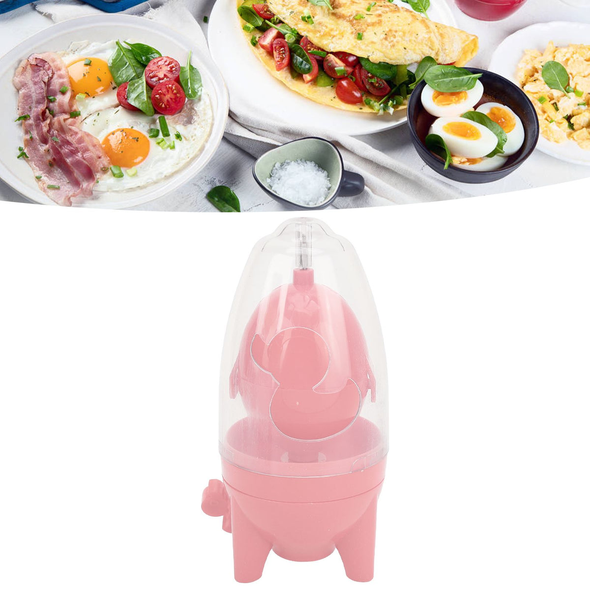 Egg Spinners Perfect Protection Food Grade Silicone Pad Mix Egg White Yolk Simple Operation Egg Shaker for Household Pink