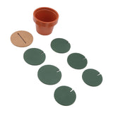7 Pcs Cactus Coaster Set Cute Funny Green Cactus Coaster Non Slip Heat Insulation Tea Coaster with Flowerpot Holder