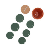 7 Pcs Cactus Coaster Set Cute Funny Green Cactus Coaster Non Slip Heat Insulation Tea Coaster with Flowerpot Holder - Side View