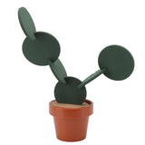 7 Pcs Cactus Coaster Set Cute Funny Green Cactus Coaster Non Slip Heat Insulation Tea Coaster with Flowerpot Holder