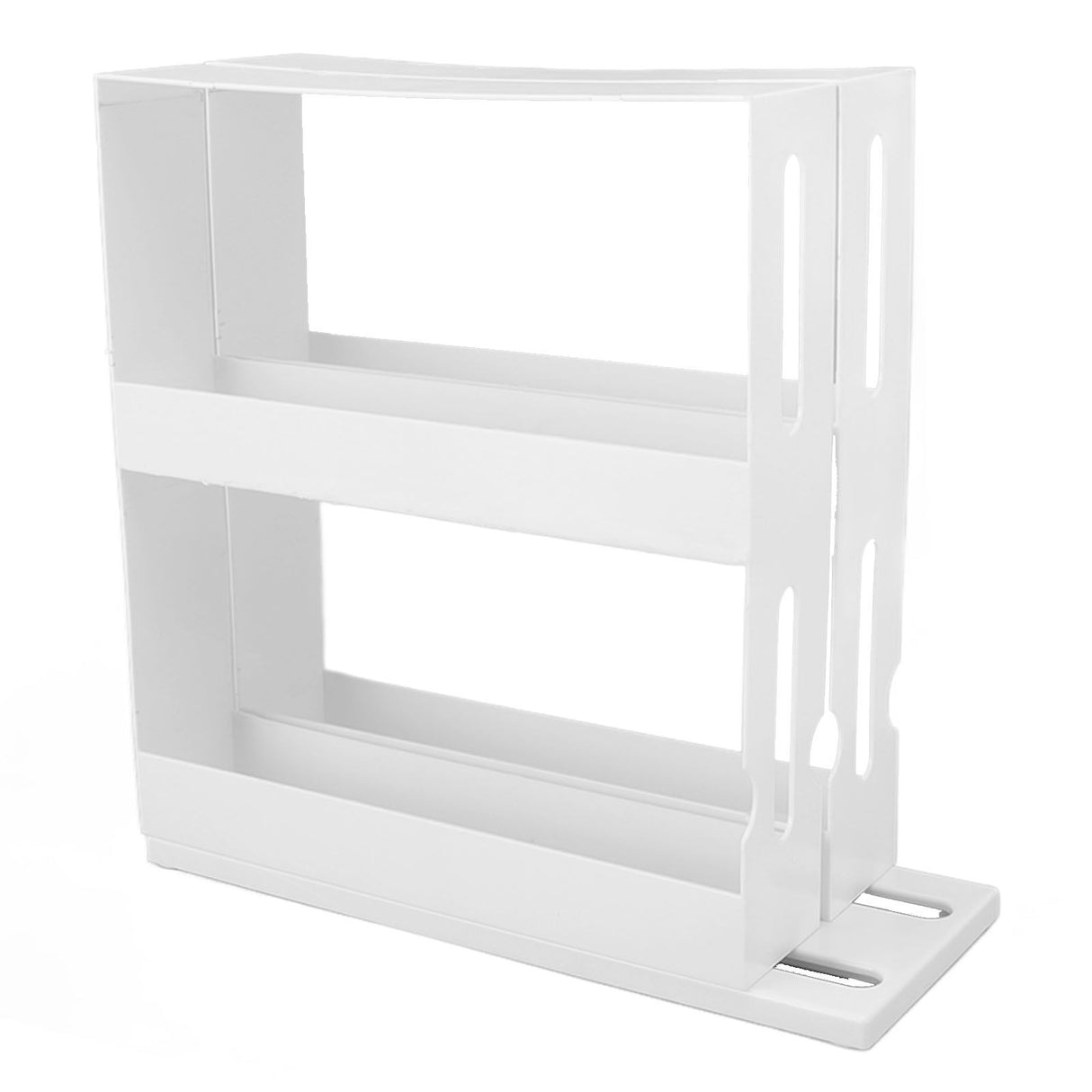 Sliding Spice Rack Slidable Design 2 Tiers Large Capacity Nonslip Bottom Widely Used Rotating Spice Rack
