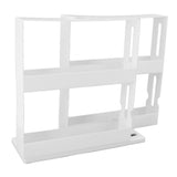Sliding Spice Rack Slidable Design 2 Tiers Large Capacity Nonslip Bottom Widely Used Rotating Spice Rack - Top-Down View