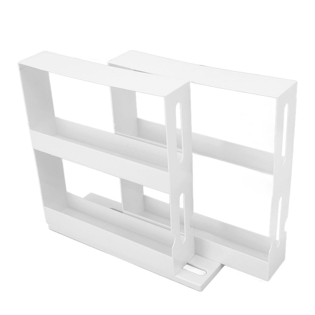 Sliding Spice Rack Slidable Design 2 Tiers Large Capacity Nonslip Bottom Widely Used Rotating Spice Rack