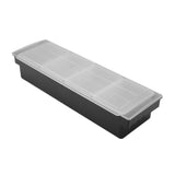 Condiment Caddy Durable Plastic Transparent Lid Detachable Design Multifunction Bar Fruit Caddy for Vege Fruit Seasoning 4 Compartments
