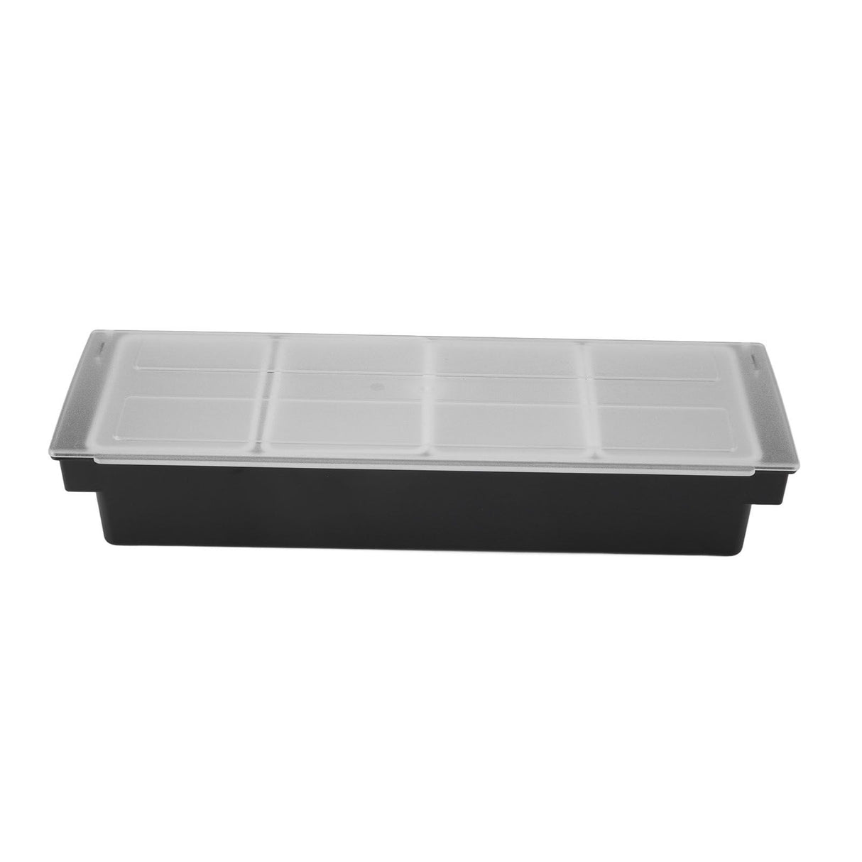 Condiment Caddy Durable Plastic Transparent Lid Detachable Design Multifunction Bar Fruit Caddy for Vege Fruit Seasoning 4 Compartments