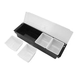 Condiment Caddy Durable Plastic Transparent Lid Detachable Design Multifunction Bar Fruit Caddy for Vege Fruit Seasoning 4 Compartments