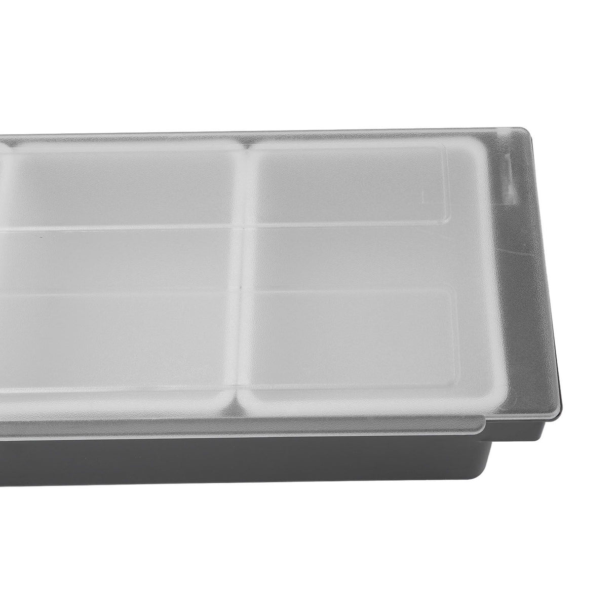 Condiment Caddy Durable Plastic Transparent Lid Detachable Design Multifunction Bar Fruit Caddy for Vege Fruit Seasoning 4 Compartments