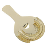 Cocktail Strainer Fine Filter Rust Proof Stainless Steel Portable Professional Bar Strainer for Home Party Bars Gold - Close-Up Angle