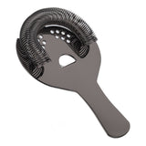 Cocktail Strainer Fine Filter Rust Proof Stainless Steel Portable Professional Bar Strainer for Home Party Bars Black - Front View