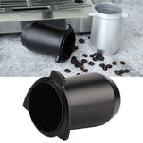 Coffee Powder Cup 54mm Aluminum Alloy Powder Feeder Cup Compact Lightweight Anti Flying Coffee Dosing Mug for Breville 8 Black