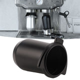 Coffee Powder Cup 54mm Aluminum Alloy Powder Feeder Cup Compact Lightweight Anti Flying Coffee Dosing Mug for Breville 8 Black
