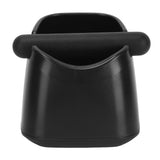 Coffee Knock Box Drop Resistant Prevent Slip Small Knock Container with Removable Knock Bar for Coffee Ground Black