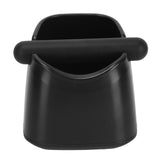 Coffee Knock Box Drop Resistant Prevent Slip Small Knock Container with Removable Knock Bar for Coffee Ground Black - Side View