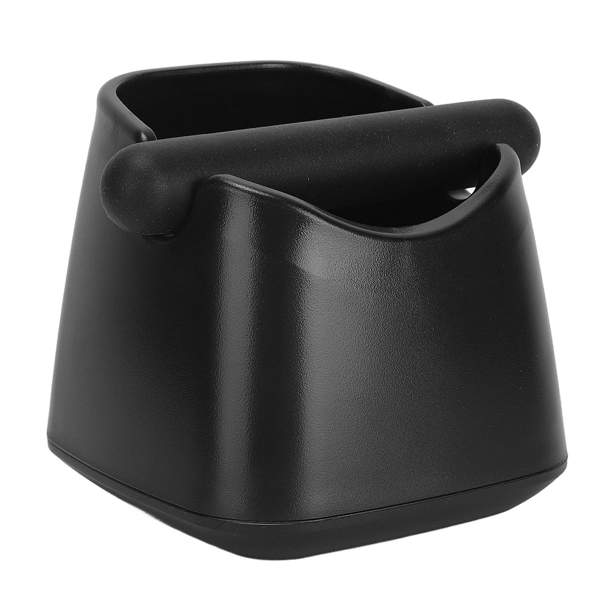 Coffee Knock Box Drop Resistant Prevent Slip Small Knock Container with Removable Knock Bar for Coffee Ground Black