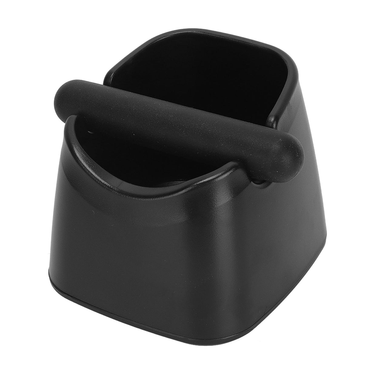 Coffee Knock Box Drop Resistant Prevent Slip Small Knock Container with Removable Knock Bar for Coffee Ground Black