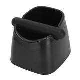 Coffee Knock Box Drop Resistant Prevent Slip Small Knock Container with Removable Knock Bar for Coffee Ground Black