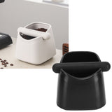 Coffee Knock Box Drop Resistant Prevent Slip Small Knock Container with Removable Knock Bar for Coffee Ground Black