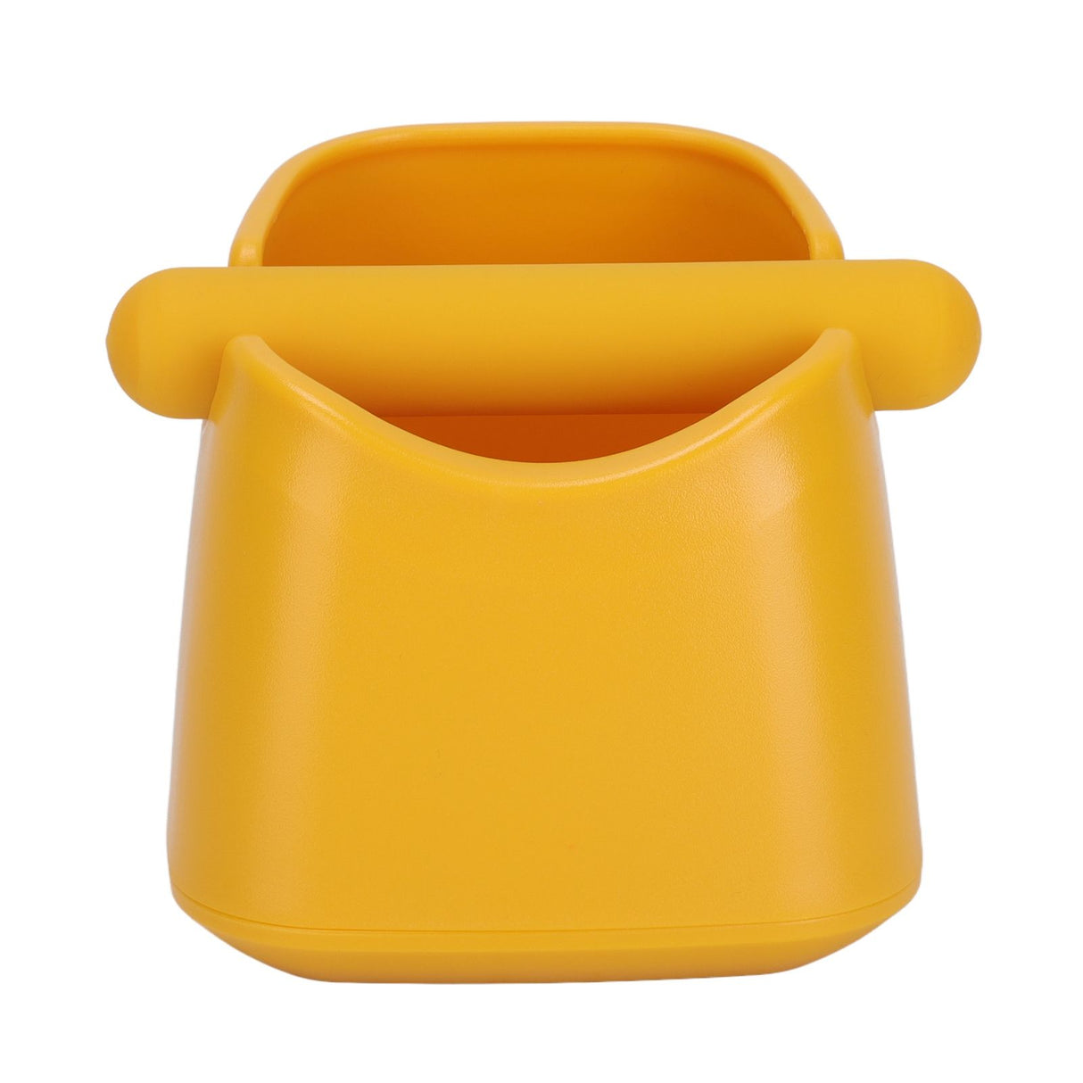 Coffee Knock Box Drop Resistant Prevent Slip Small Knock Container with Removable Knock Bar for Coffee Ground Yellow