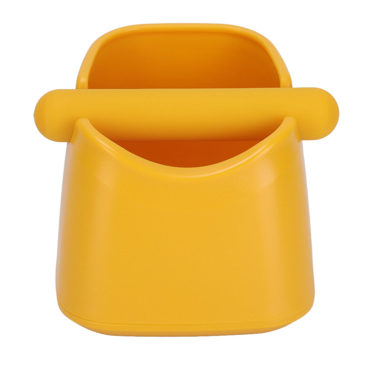Coffee Knock Box Drop Resistant Prevent Slip Small Knock Container with Removable Knock Bar for Coffee Ground Yellow