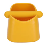 Coffee Knock Box Drop Resistant Prevent Slip Small Knock Container with Removable Knock Bar for Coffee Ground Yellow - Side View
