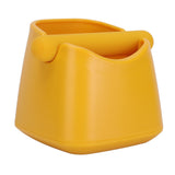 Coffee Knock Box Drop Resistant Prevent Slip Small Knock Container with Removable Knock Bar for Coffee Ground Yellow