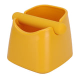 Coffee Knock Box Drop Resistant Prevent Slip Small Knock Container with Removable Knock Bar for Coffee Ground Yellow