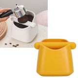 Coffee Knock Box Drop Resistant Prevent Slip Small Knock Container with Removable Knock Bar for Coffee Ground Yellow - Extra Image