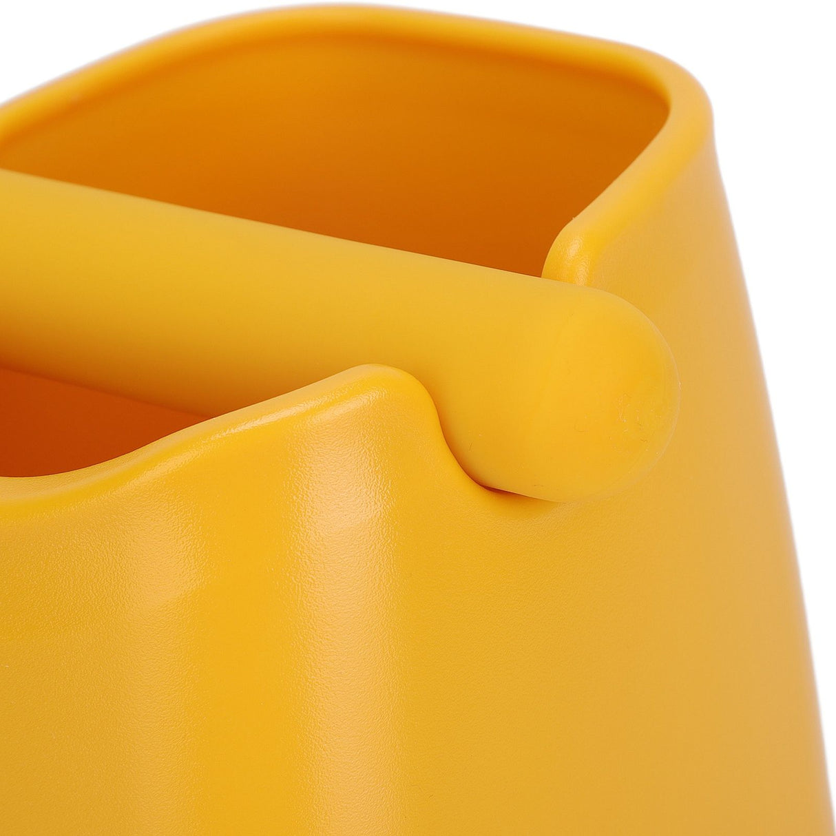 Coffee Knock Box Drop Resistant Prevent Slip Small Knock Container with Removable Knock Bar for Coffee Ground Yellow