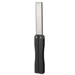 Double Sided Sharpener Portable Emery Fan Shaped Folded Pocket Sharpener for Outdoor Garden Black