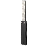 Double Sided Sharpener Portable Emery Fan Shaped Folded Pocket Sharpener for Outdoor Garden Black