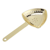 Triangular Cocktail Strainer No Breakage Anti Rust Fine Filtration Decorative Professional Ice Strainer for Bar Home Gold Plated - Side View