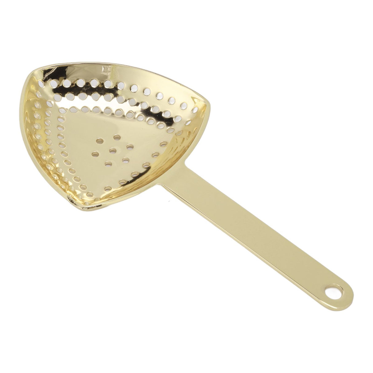 Triangular Cocktail Strainer No Breakage Anti Rust Fine Filtration Decorative Professional Ice Strainer for Bar Home Gold Plated