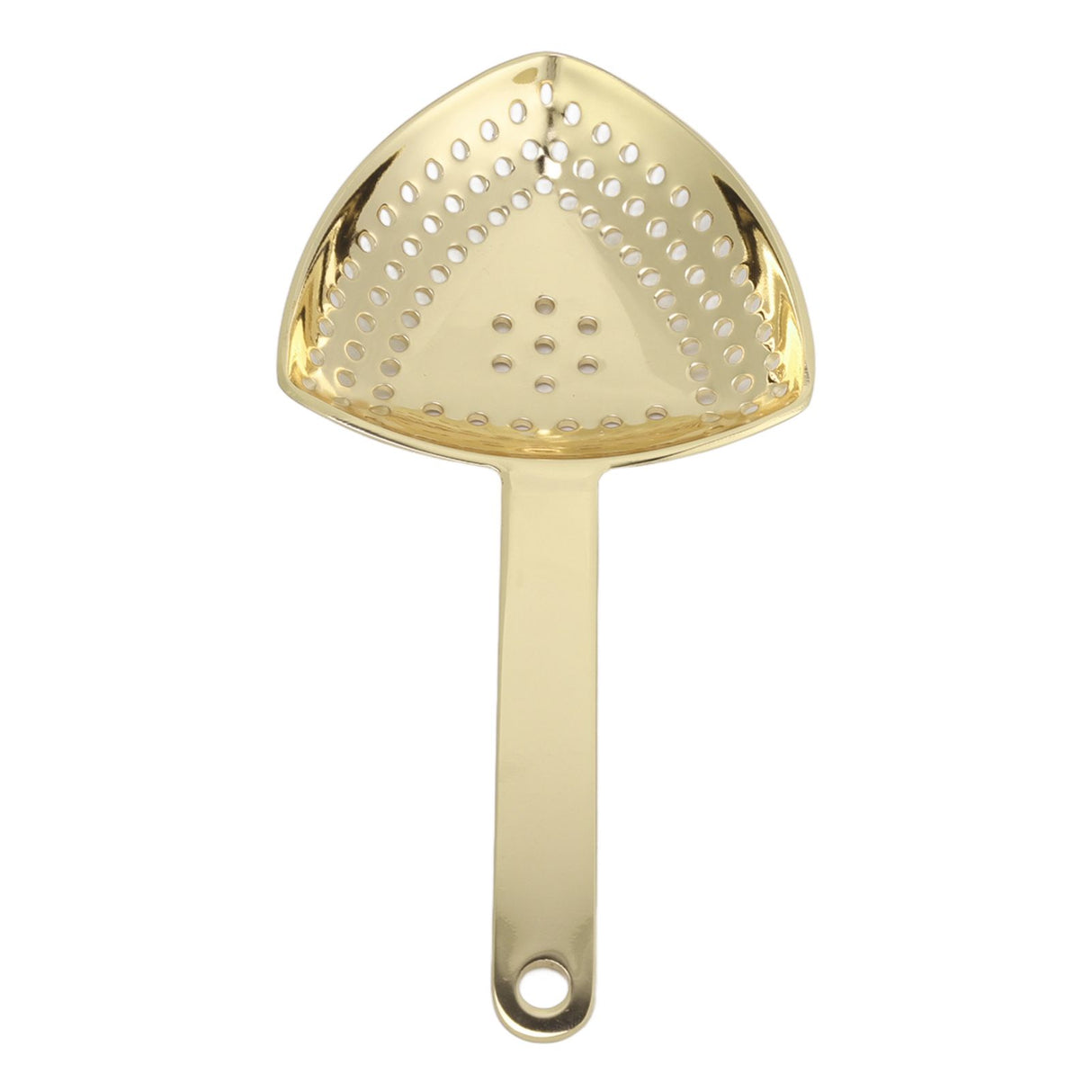 Triangular Cocktail Strainer No Breakage Anti Rust Fine Filtration Decorative Professional Ice Strainer for Bar Home Gold Plated