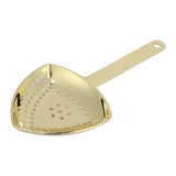 Triangular Cocktail Strainer No Breakage Anti Rust Fine Filtration Decorative Professional Ice Strainer for Bar Home Gold Plated - Low Angle