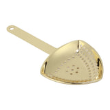Triangular Cocktail Strainer No Breakage Anti Rust Fine Filtration Decorative Professional Ice Strainer for Bar Home Gold Plated - Extra Image