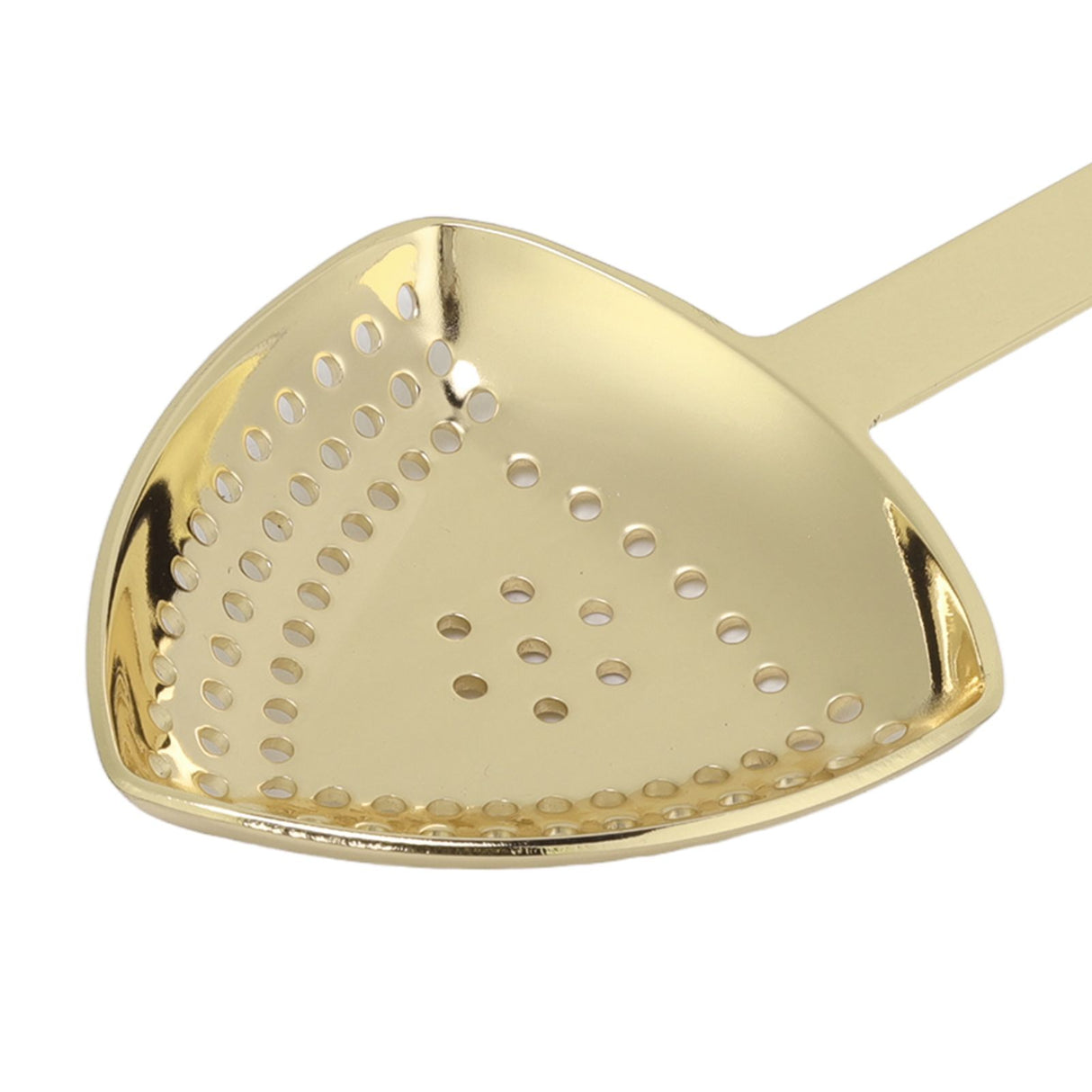 Triangular Cocktail Strainer No Breakage Anti Rust Fine Filtration Decorative Professional Ice Strainer for Bar Home Gold Plated