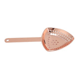 Triangular Cocktail Strainer No Breakage Anti Rust Fine Filtration Decorative Professional Ice Strainer for Bar Home Copper Plated - Front View