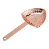Triangular Cocktail Strainer No Breakage Anti Rust Fine Filtration Decorative Professional Ice Strainer for Bar Home Copper Plated - Side View