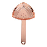 Triangular Cocktail Strainer No Breakage Anti Rust Fine Filtration Decorative Professional Ice Strainer for Bar Home Copper Plated