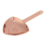 Triangular Cocktail Strainer No Breakage Anti Rust Fine Filtration Decorative Professional Ice Strainer for Bar Home Copper Plated - Low Angle