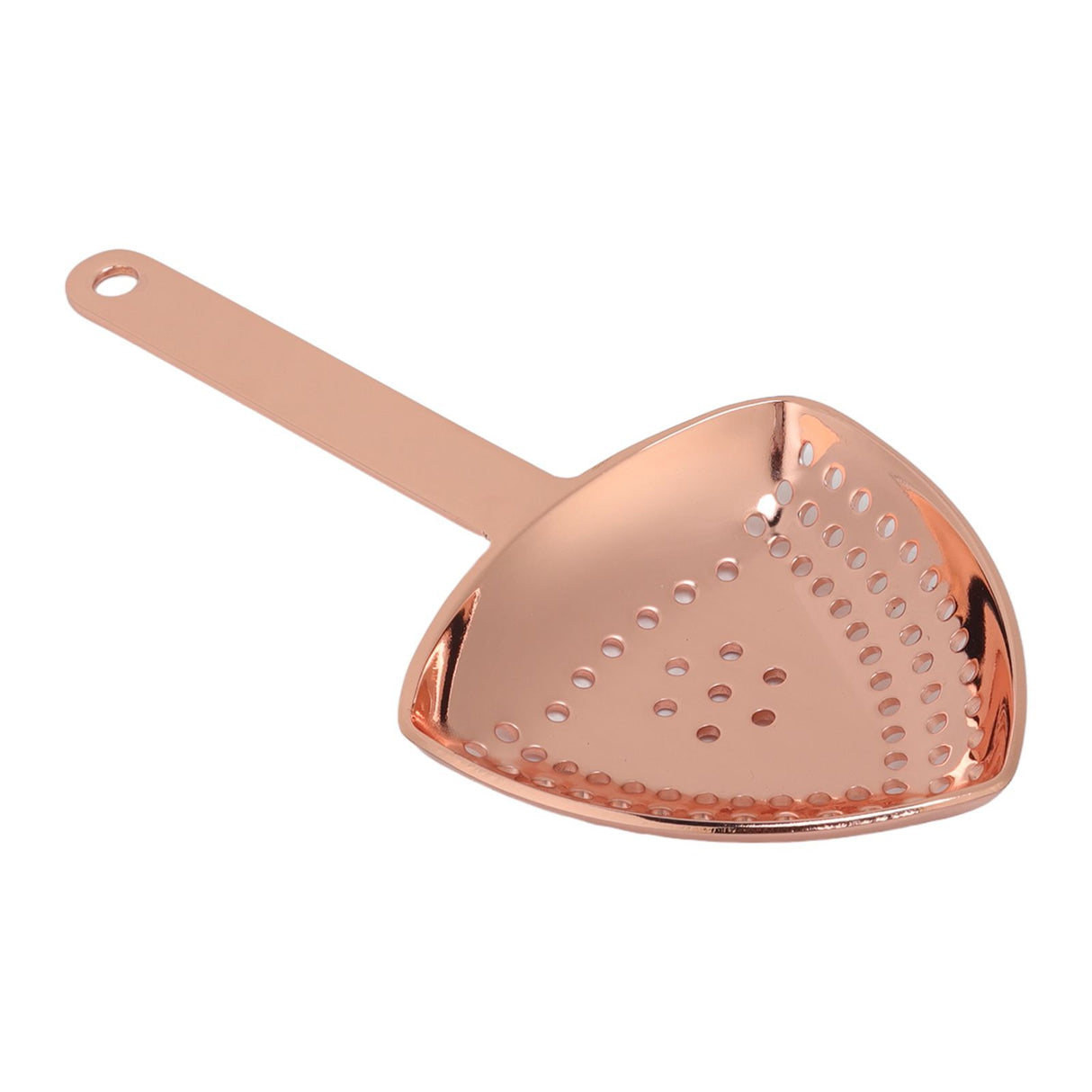 Triangular Cocktail Strainer No Breakage Anti Rust Fine Filtration Decorative Professional Ice Strainer for Bar Home Copper Plated