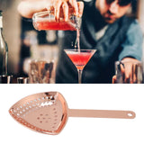 Triangular Cocktail Strainer No Breakage Anti Rust Fine Filtration Decorative Professional Ice Strainer for Bar Home Copper Plated