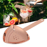 Triangular Cocktail Strainer No Breakage Anti Rust Fine Filtration Decorative Professional Ice Strainer for Bar Home Copper Plated