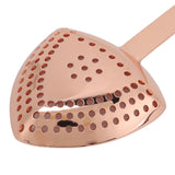 Triangular Cocktail Strainer No Breakage Anti Rust Fine Filtration Decorative Professional Ice Strainer for Bar Home Copper Plated - Extra Image
