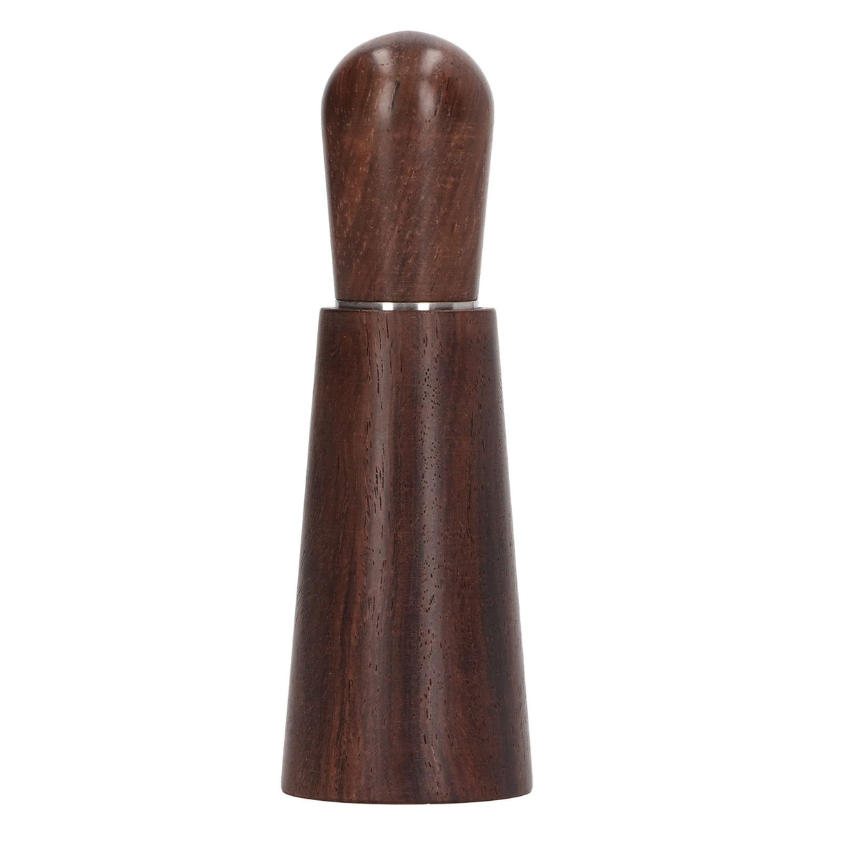 Coffee Stirring Tool 4 Arc Pins Wooden Handle Coffee Needle Type Distributor Tool with Base for Home Dark Brown